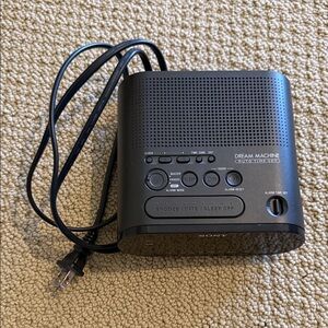 Sony Black Dream Machine AM/FM Alarm Clock Radio